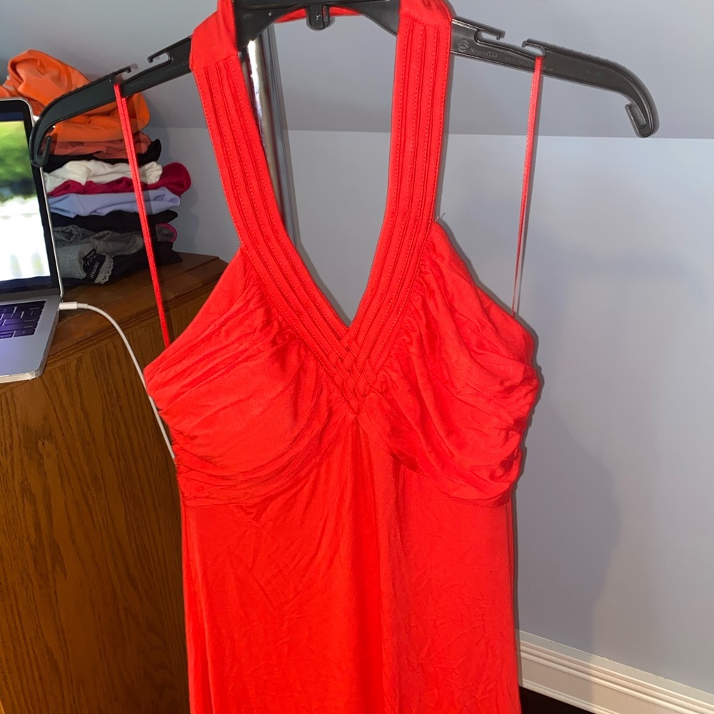 Red maxi dress